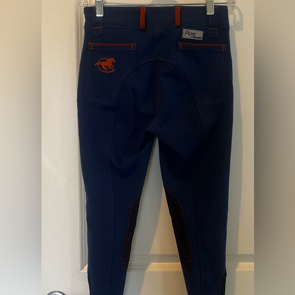 NWOT Piper Evolution High-Rise Breeches Knee Patch, Lapis Blue, Size 12, Girls - Picture 3 of 12